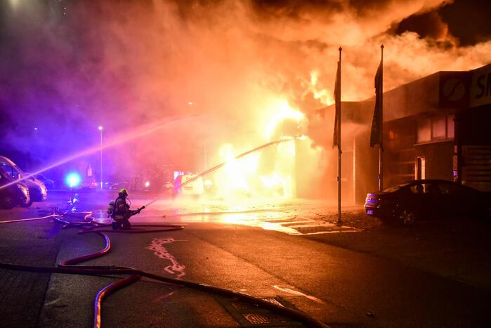 Uitslaande brand in bedrijfspanden
