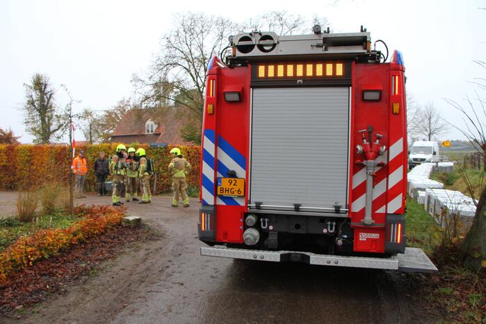 Gasleiding geraakt bij werkzaamheden