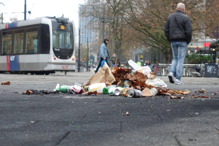 Gemeente druk met puin ruimen na rellen