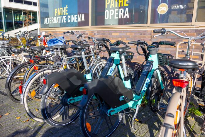 Elektrische deelfietsen klaar voor gebruik