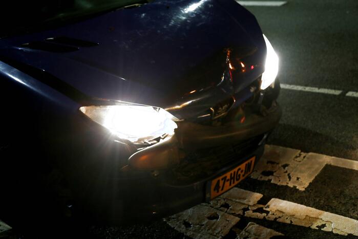 Kettingbotsing tussen vier voertuigen