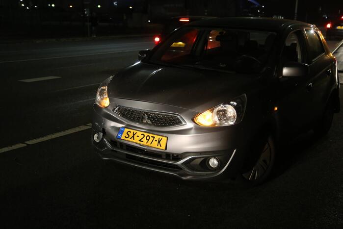 Kettingbotsing tussen vier voertuigen