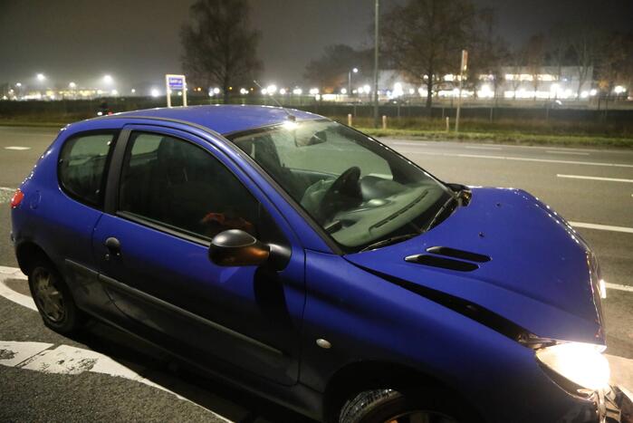 Kettingbotsing tussen vier voertuigen