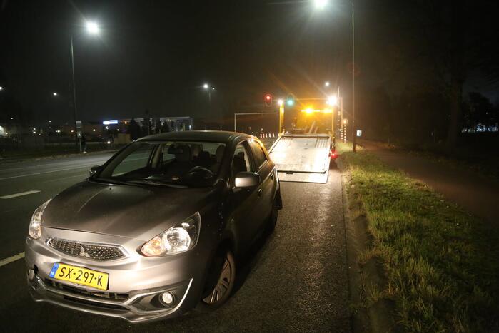 Kettingbotsing tussen vier voertuigen