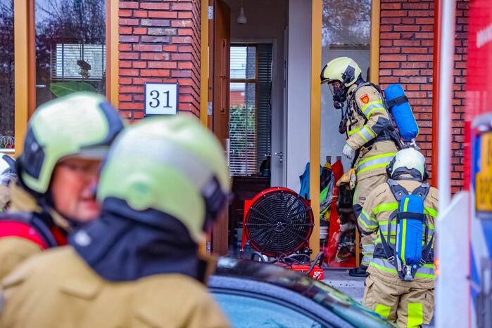 Keukenapparatuur vat vlam