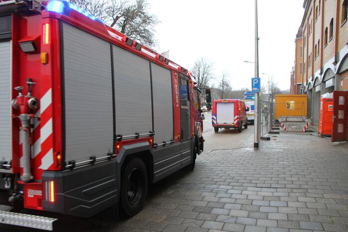 Gasleiding geraakt bij werkzaamheden in parkeergarage