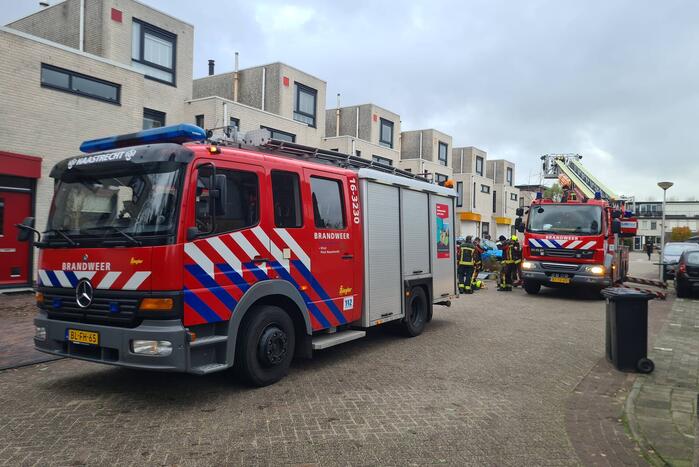 Schoorstenbrand in woning