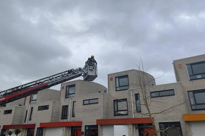 Schoorstenbrand in woning