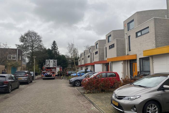 Schoorstenbrand in woning