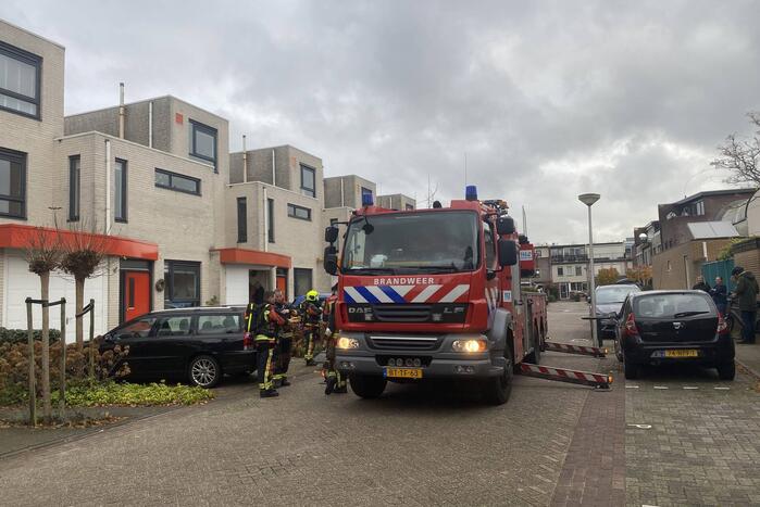 Schoorstenbrand in woning