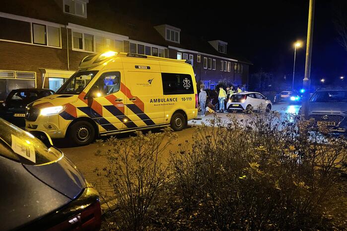 Auto belandt in tuin na aanrijding