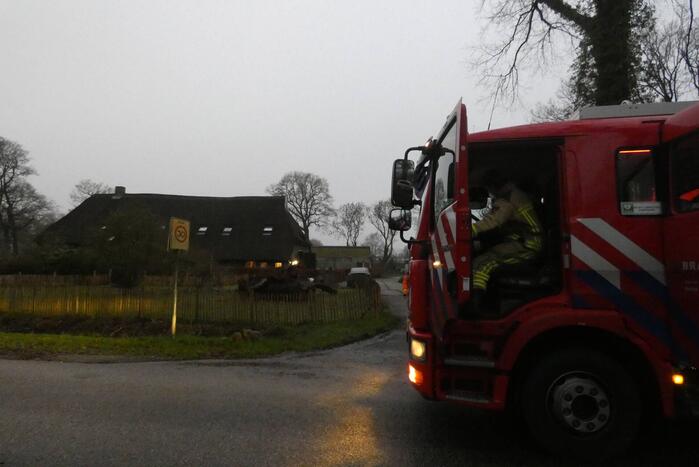 Hulpdiensten ingezet voor woningbrand