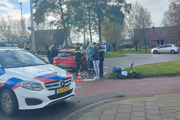 Fietser gewond bij botsing met auto