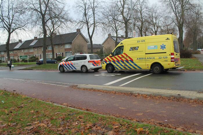 Persoon ten val met scootmobiel