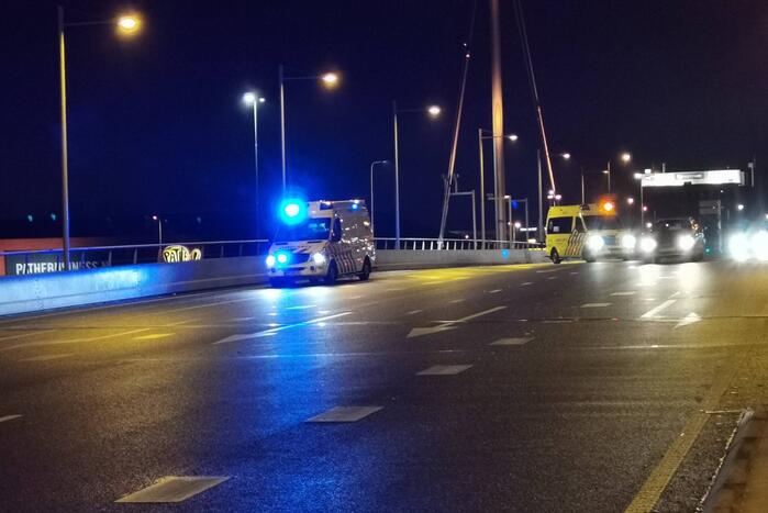 Traumahelikopter landt voor rendez-vous op N781