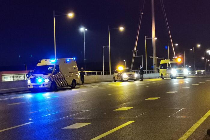 Traumahelikopter landt voor rendez-vous op N781