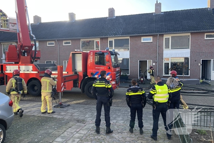Brandweer blust brand in terrarium