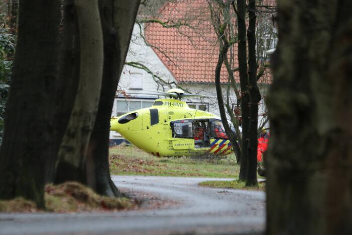 Traumahelikopter landt op het terrein van Amerpoort