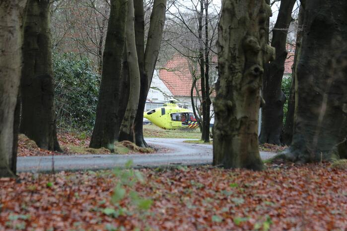 Traumahelikopter landt op het terrein van Amerpoort