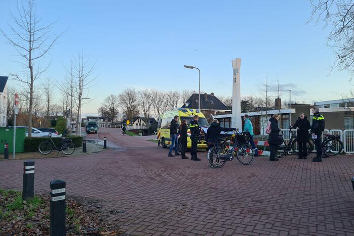 Botsing tussen twee fietsers