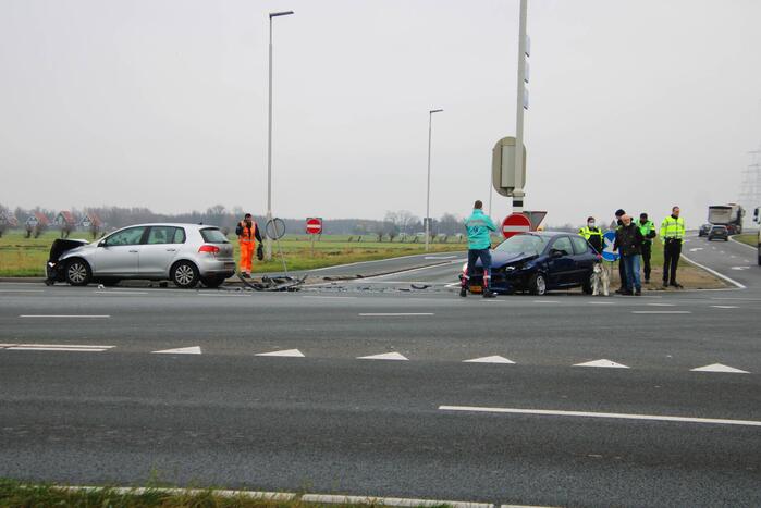 Crash bij op- en afrit van N31