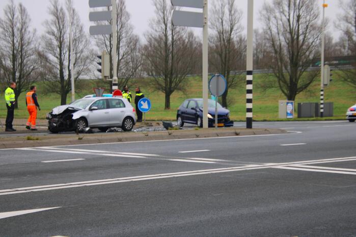 Crash bij op- en afrit van N31