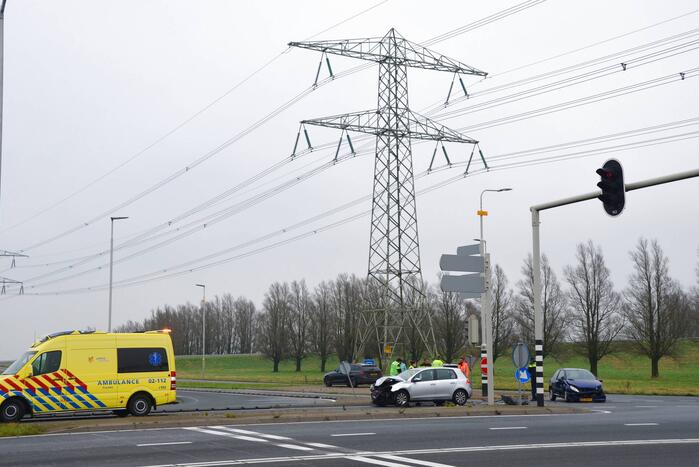 Crash bij op- en afrit van N31