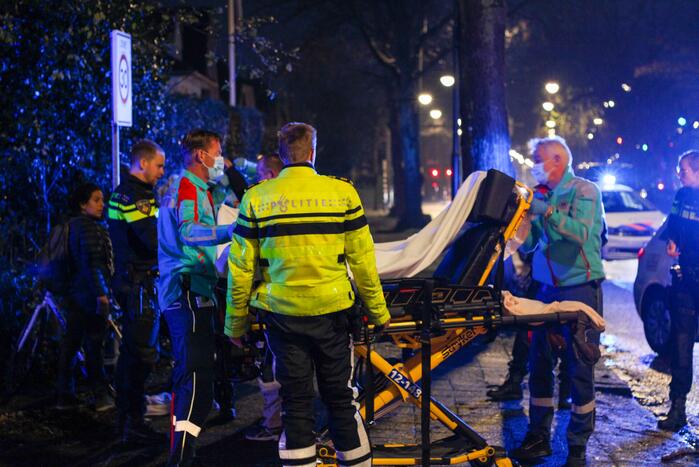 Persoon hard ten val met fiets