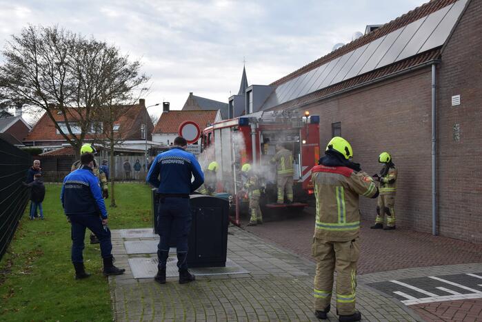 Brand in ondergrondse container