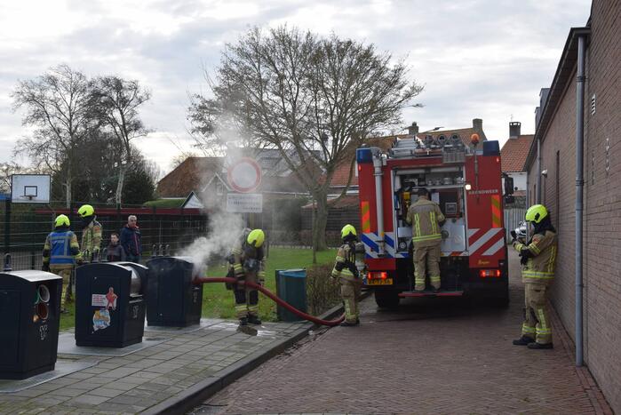 Brand in ondergrondse container