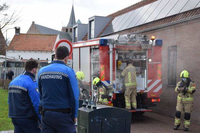 Brand in ondergrondse container