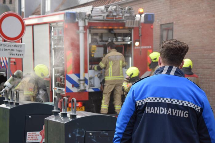 Brand in ondergrondse container