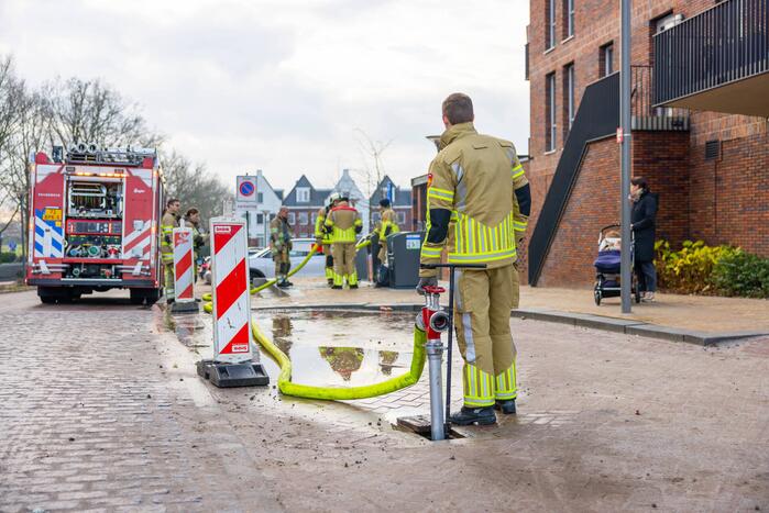 Brand in ondergrondse PMD-container