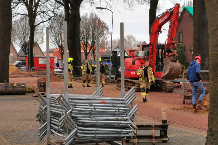 Graafmachine trek gasleiding door midden