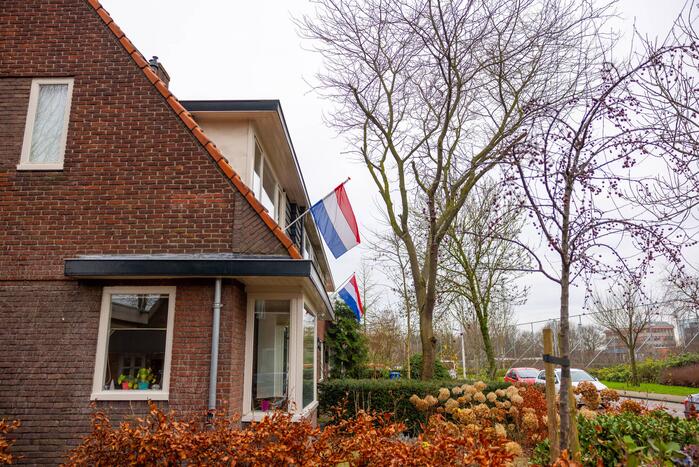 Vlaggen uitgehangen voor wereldkampioen Max Verstappen