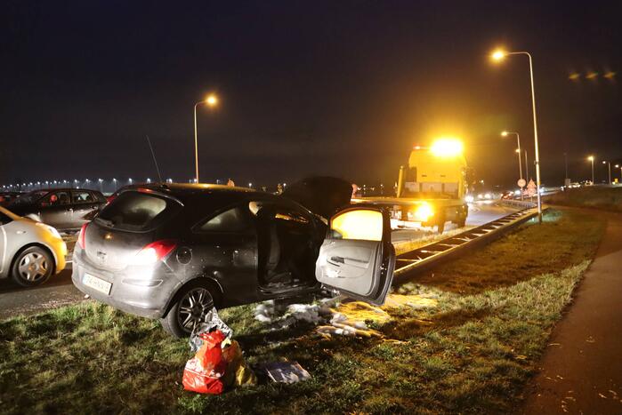 Auto verwoest door brand