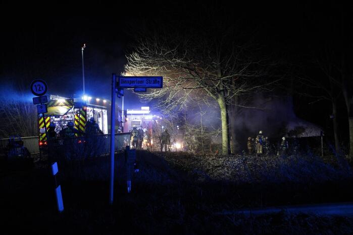 Grote brandweerinzet door brand in schuur