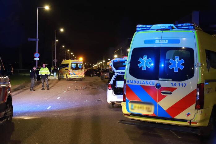 Auto gecrasht na ongeval