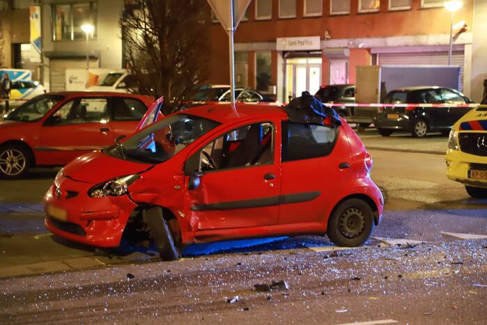 Auto gecrasht na ongeval