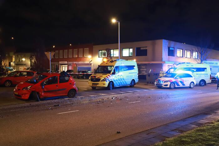 Auto gecrasht na ongeval
