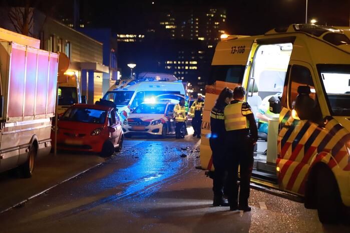 Auto gecrasht na ongeval