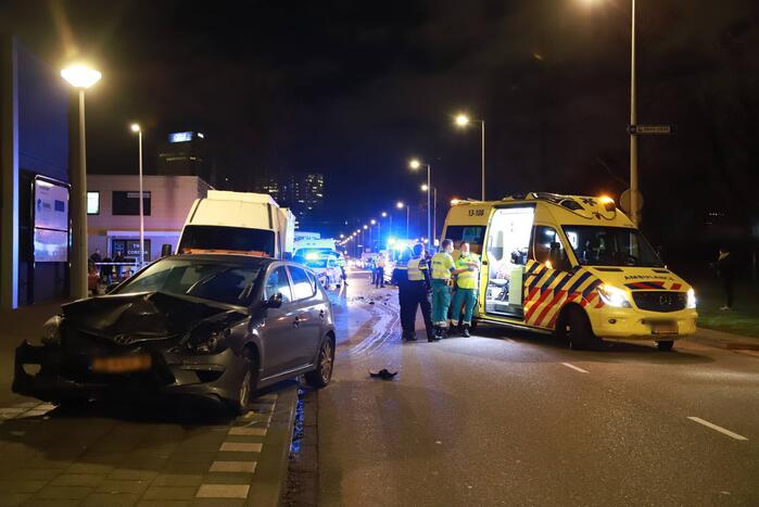 Auto gecrasht na ongeval