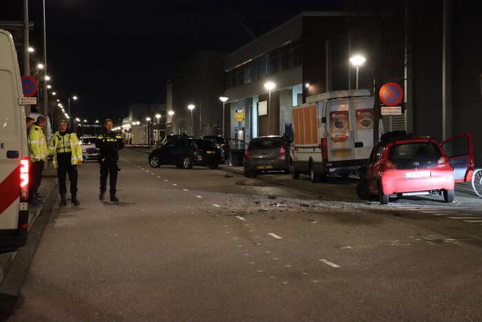 Auto gecrasht na ongeval