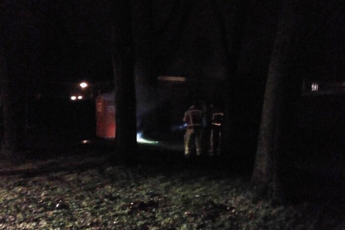 Brand in dixi toilet snel geblust