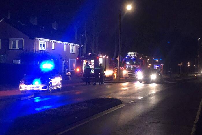 Brand in schoorsteen van woning