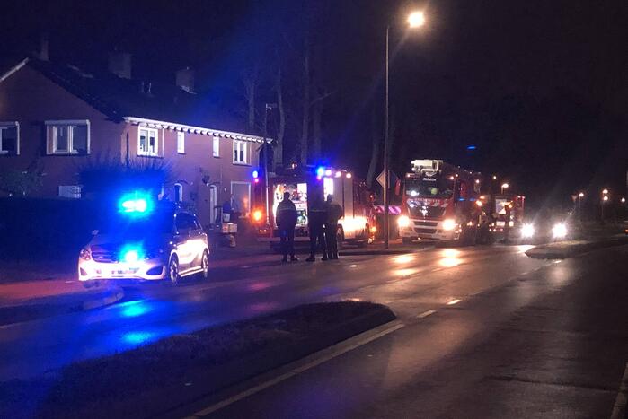 Brand in schoorsteen van woning