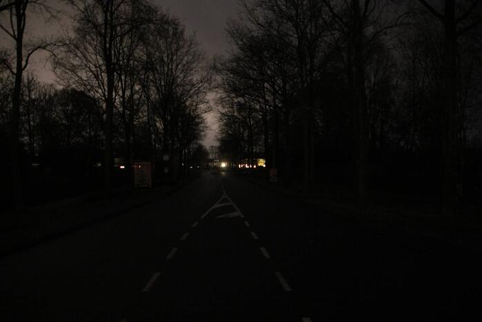 Donkere straten door stroomuitval