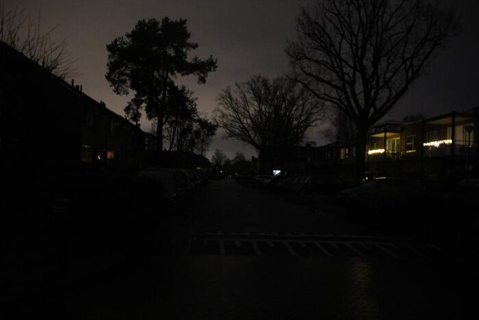 Donkere straten door stroomuitval