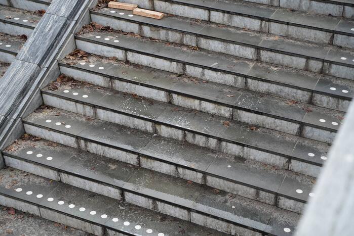 Automobilist rijdt trap af van NS-station