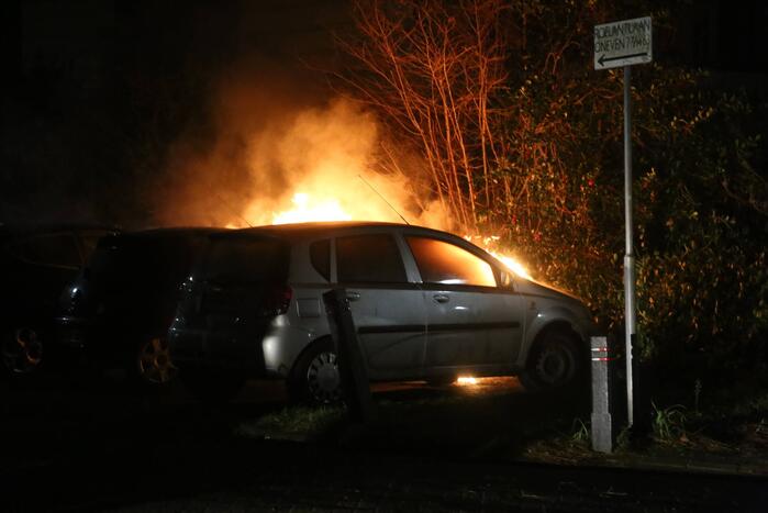 Meerdere auto's verwoest door brand